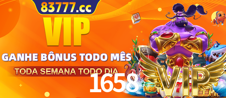 Banner promocional do 1658 oferecendo 100% de recompensas adicionais contínuas para quem fizer o login diário (Daily sign-in), com um mascote de coelho.