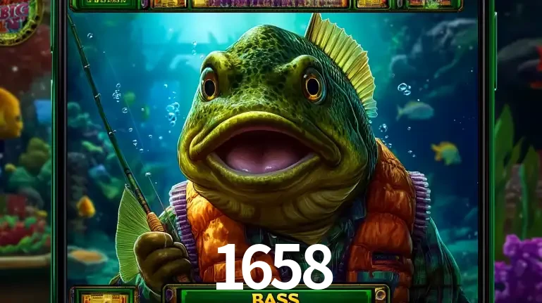 Personagem de peixe pescador do popular jogo de slot com tema de pescaria, uma das emocionantes opções de caça-níqueis para jogar e ganhar no cassino 1658.